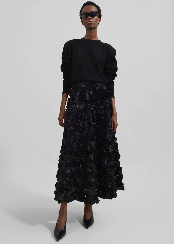 The Frankie Shop Bottoms Rotate Maxi Sun Skirt 8211 Black 8211 Women