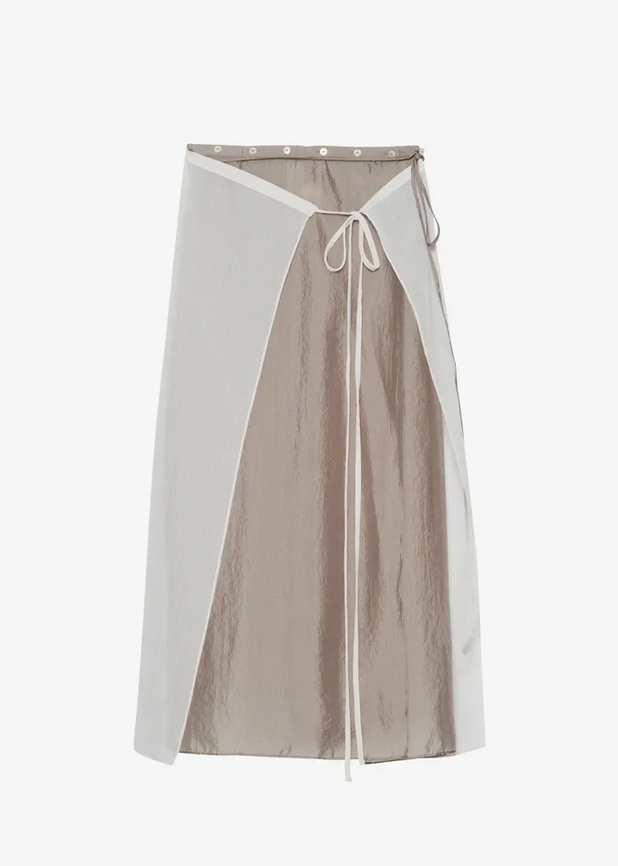 The Frankie Shop Bottoms Tia Sheer Layered Skirt 8211 Beige 8211 Women