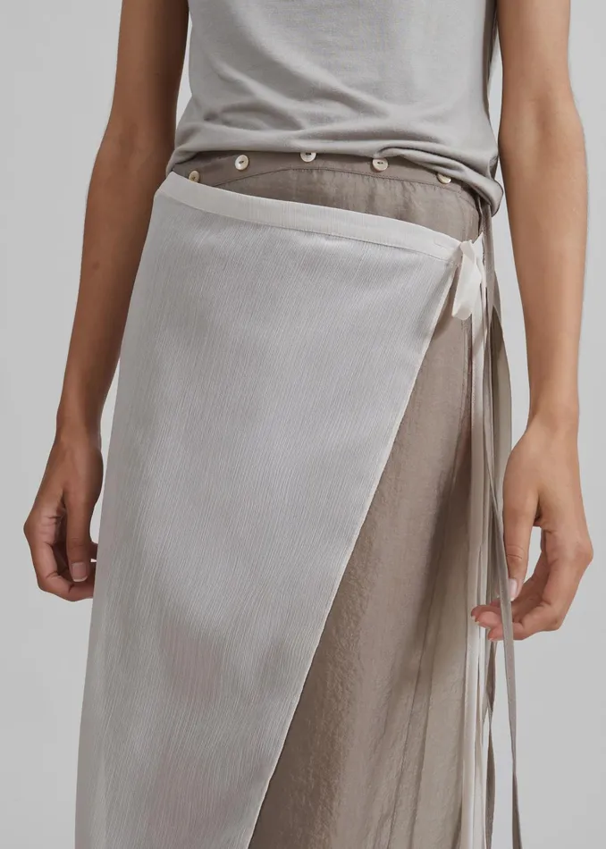 The Frankie Shop Bottoms Tia Sheer Layered Skirt 8211 Beige 8211 Women