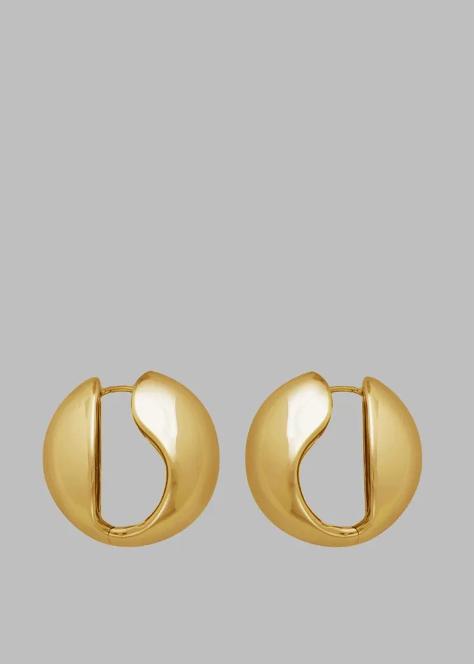 The Frankie Shop Coperni Xl Logo Creole Earrings 8211 Gold 8211 Women