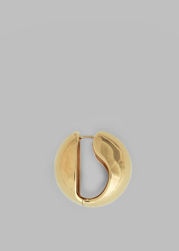 The Frankie Shop Coperni Xl Logo Creole Earrings 8211 Gold 8211 Women