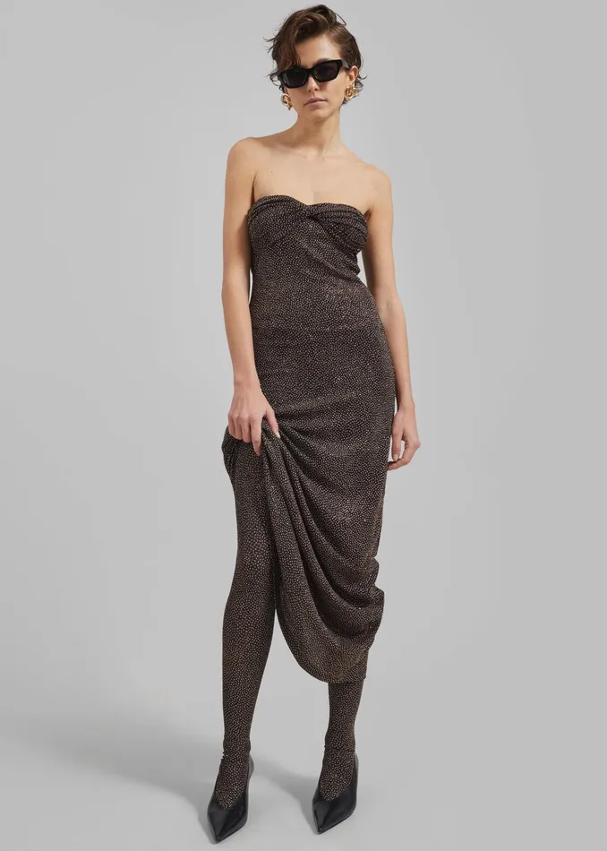 The Frankie Shop Dresses Beaufille Anise Dress 8211 BlackGold 8211 Women