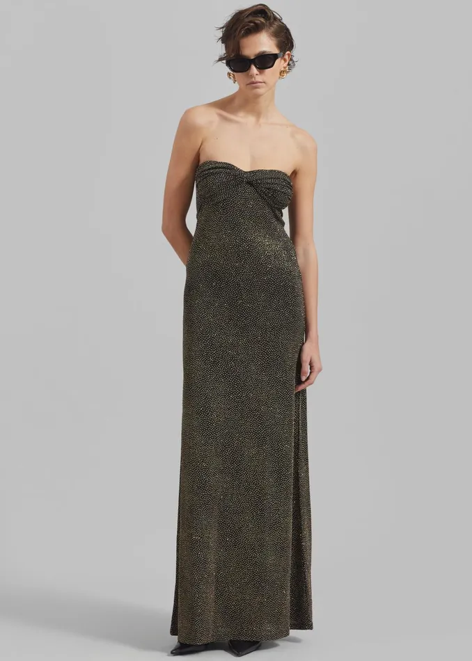 The Frankie Shop Dresses Beaufille Anise Dress 8211 BlackGold 8211 Women