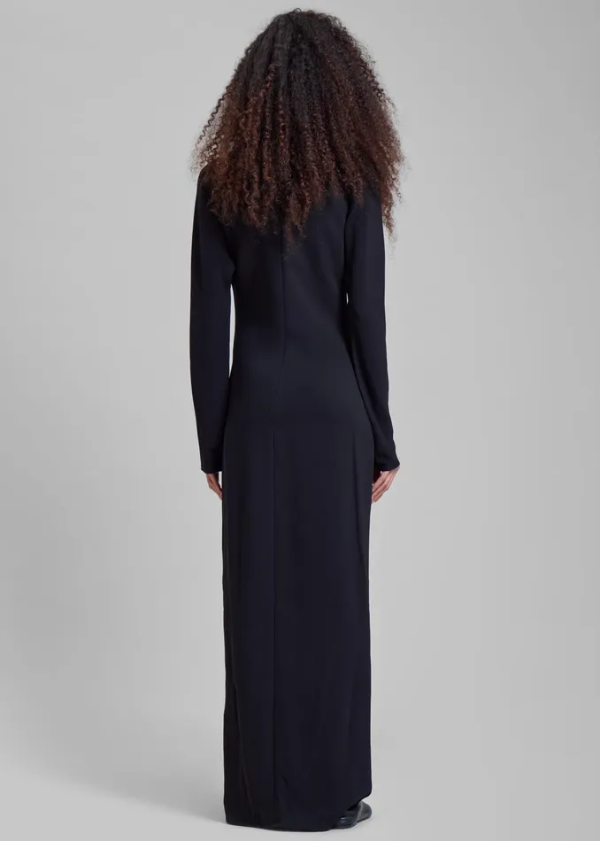 The Frankie Shop Dresses Christopher Esber Ruched Twisted Long Sleeve Dress 8211 Black 8211 Women
