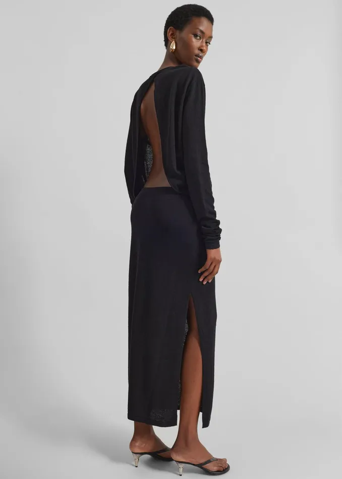 The Frankie Shop Dresses Christopher Esber Straccio Knitted Cutaway Dress 8211 Black 8211 Women
