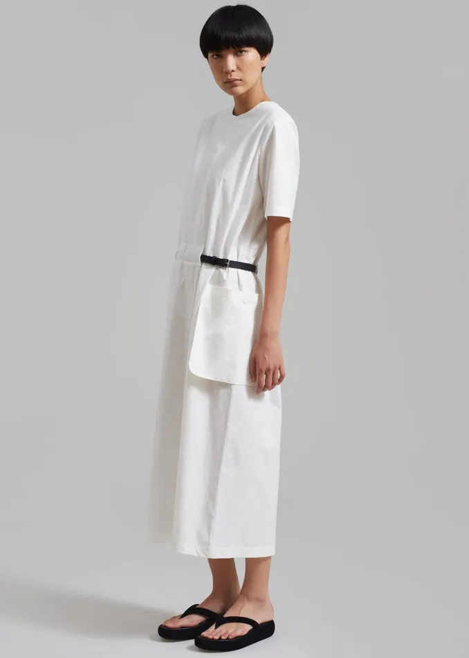 The Frankie Shop Dresses Claire Belted Maxi Dress 8211 White 8211 Women