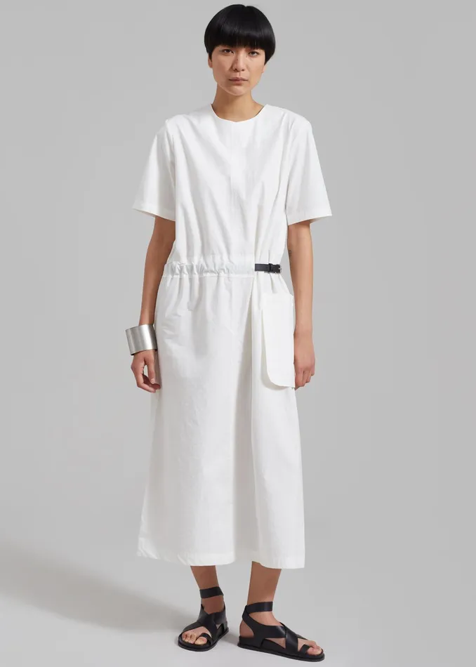 The Frankie Shop Dresses Claire Belted Maxi Dress 8211 White 8211 Women