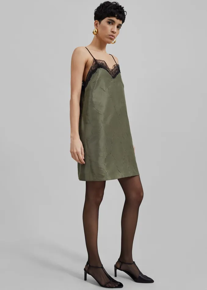 The Frankie Shop Dresses Julia Slip Dress 8211 Khaki 8211 Women