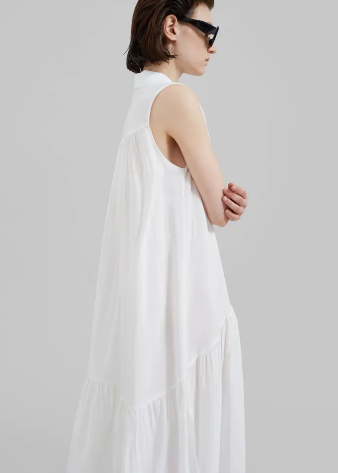 The Frankie Shop Dresses Maela Button Up Midi Dress 8211 White 8211 Women