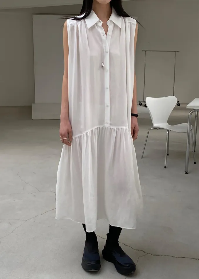 The Frankie Shop Dresses Maela Button Up Midi Dress 8211 White 8211 Women
