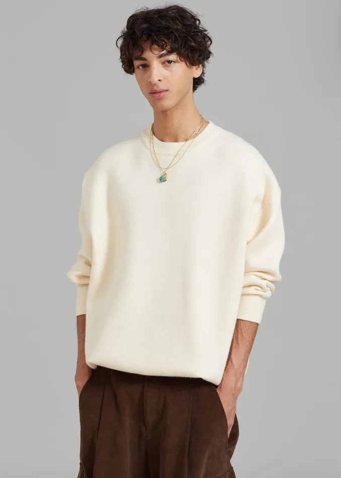 The Frankie Shop Knitwear Arne Sweater 8211 Cream 8211 Men