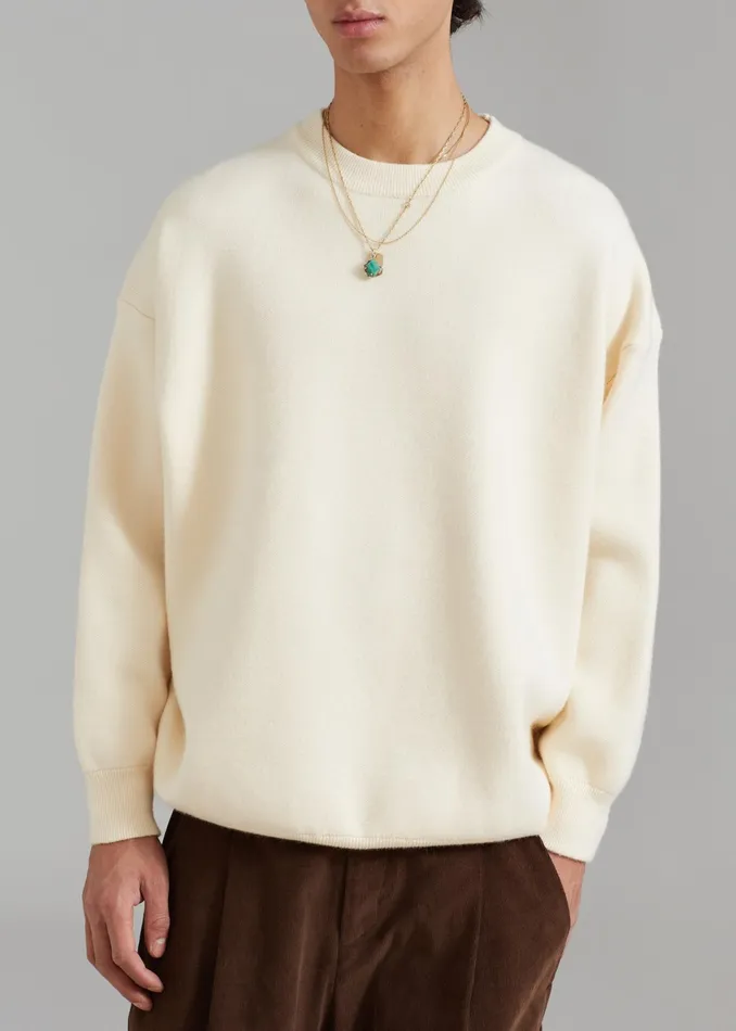 The Frankie Shop Knitwear Arne Sweater 8211 Cream 8211 Men
