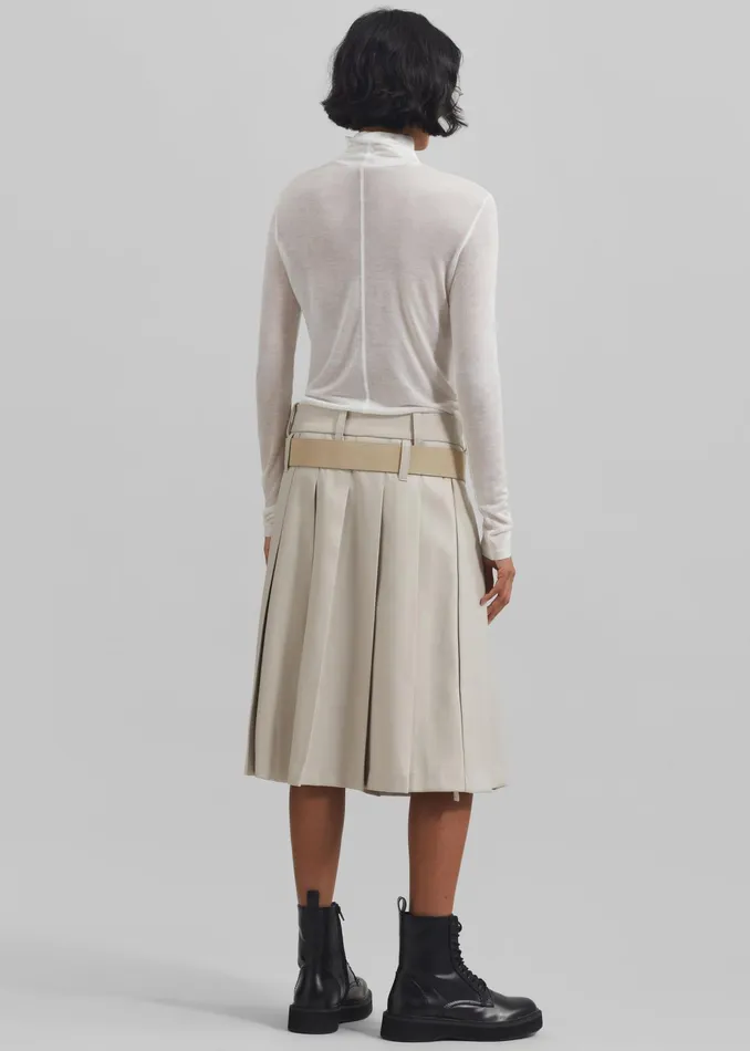 The Frankie Shop Knitwear Evren Sheer Turtleneck 8211 White 8211 Women