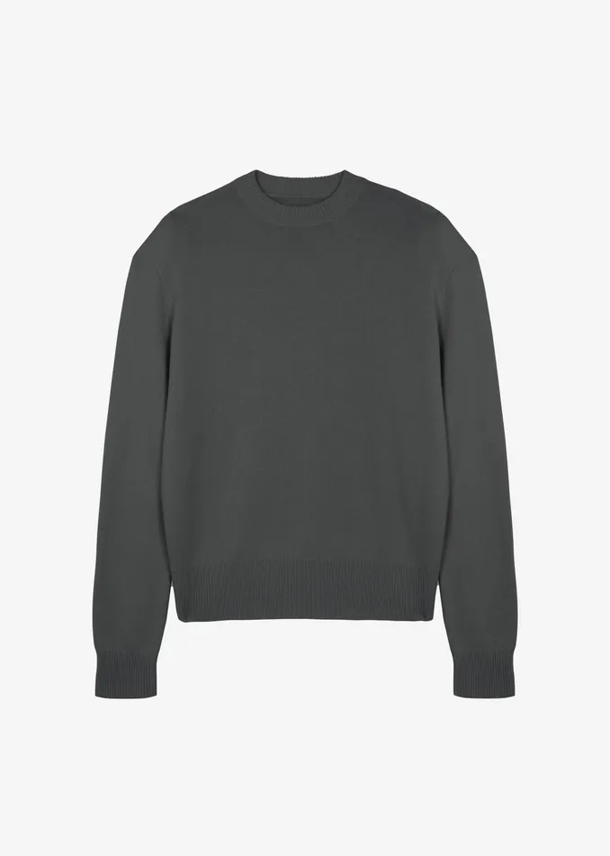 The Frankie Shop Knitwear Rafaela Padded Knit Sweater 8211 Light Khaki 8211 Women