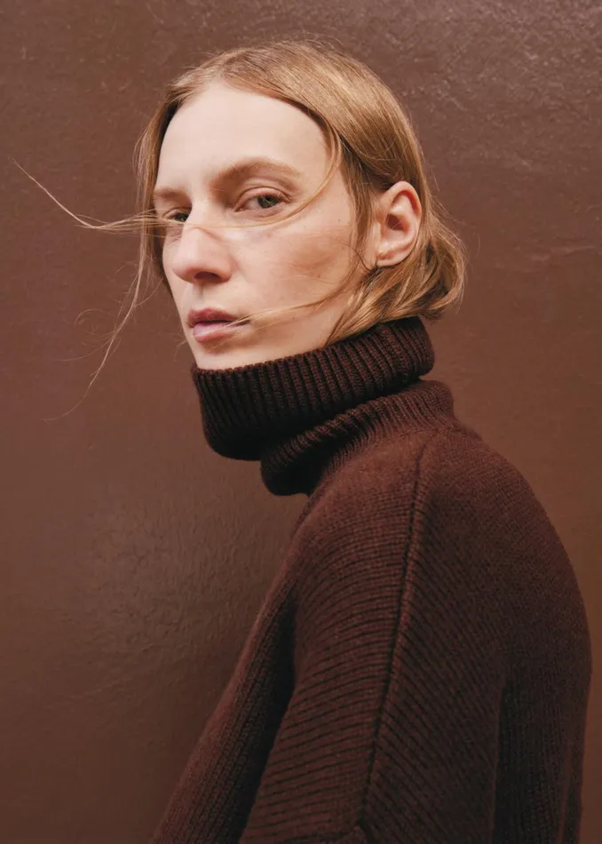 The Frankie Shop Knitwear Rhea Trapeze Turtleneck 8211 Brown 8211 Women