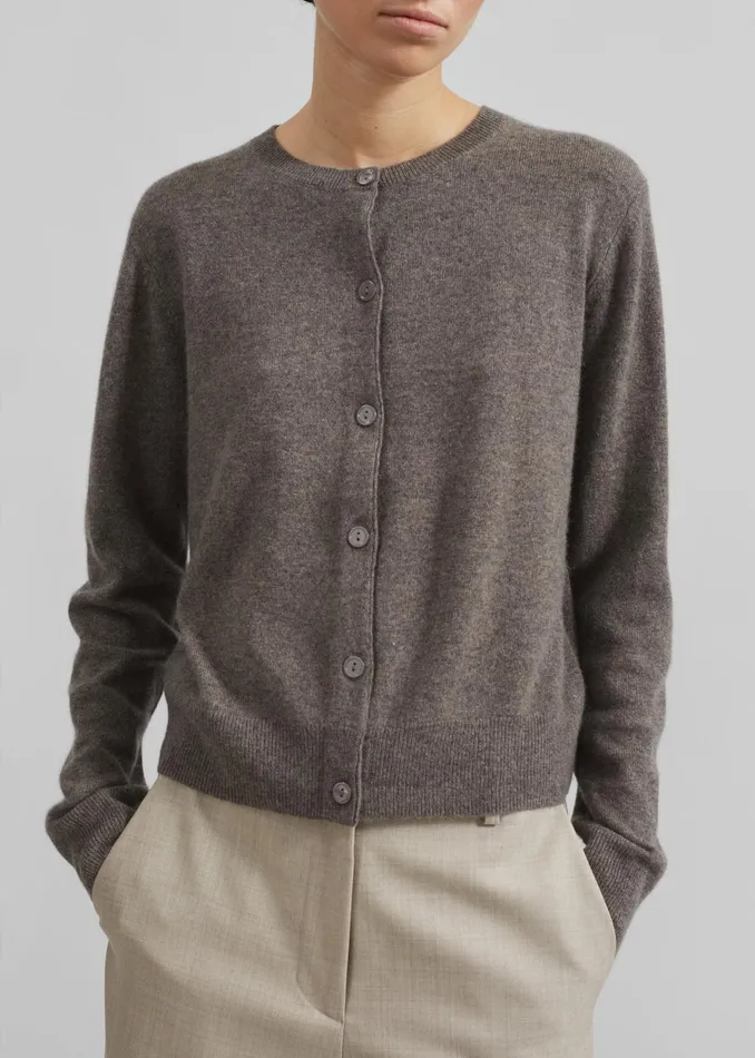 The Frankie Shop Knitwear Samse Samse Saboston Cardigan 8211 Grey Blue Melange 8211 Women