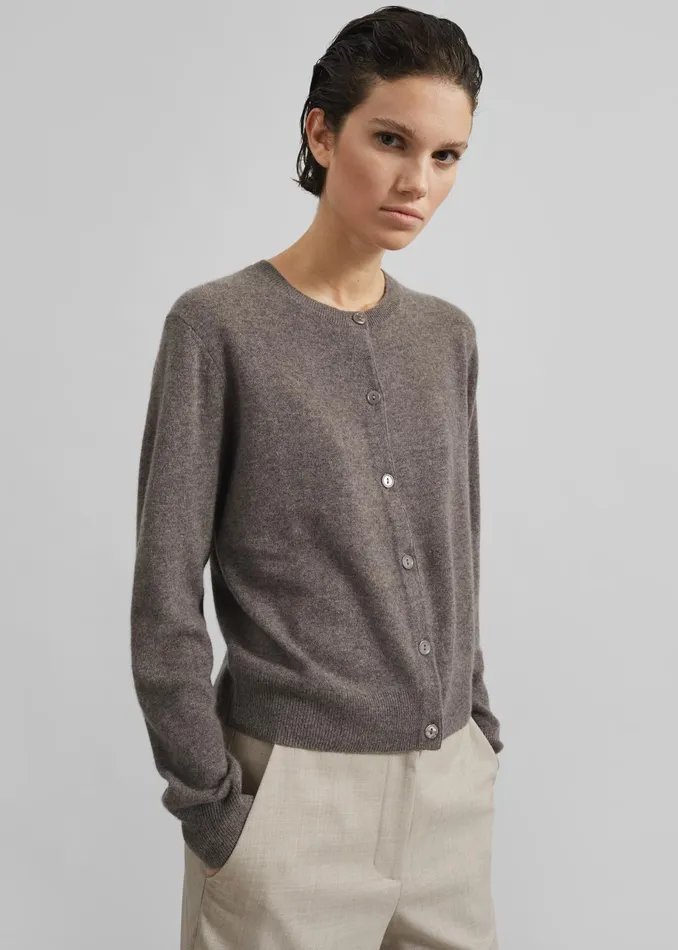The Frankie Shop Knitwear Samse Samse Saboston Cardigan 8211 Grey Blue Melange 8211 Women
