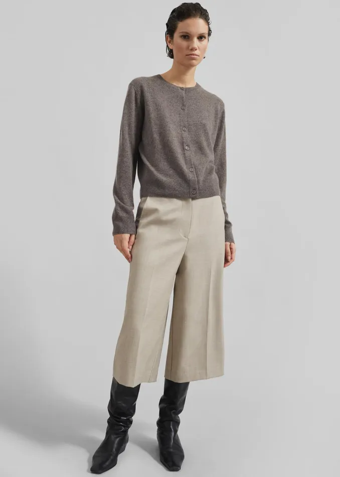 The Frankie Shop Knitwear Samse Samse Saboston Cardigan 8211 Grey Blue Melange 8211 Women