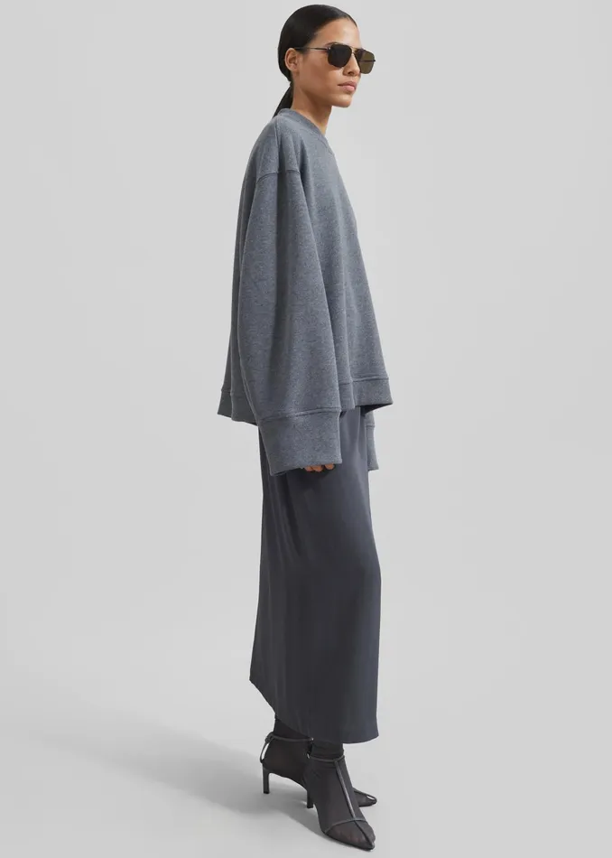 The Frankie Shop Loungewear Talia Sweatshirt 8211 Dark Grey 8211 Women