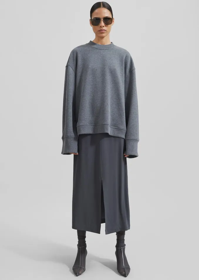 The Frankie Shop Loungewear Talia Sweatshirt 8211 Dark Grey 8211 Women