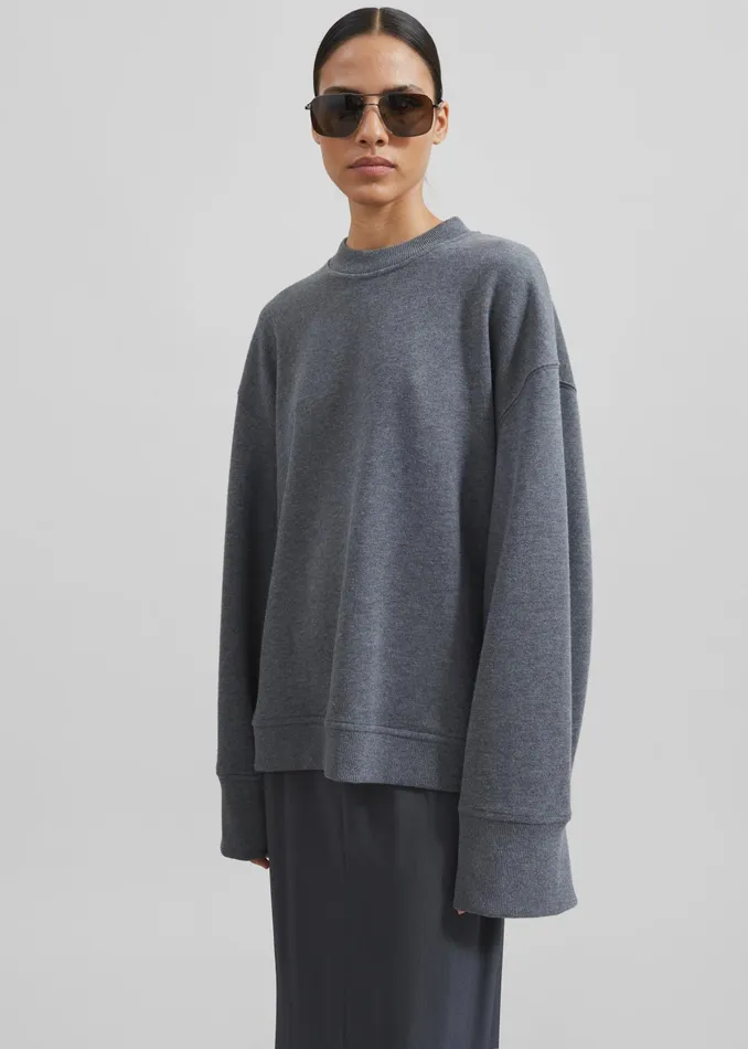 The Frankie Shop Loungewear Talia Sweatshirt 8211 Dark Grey 8211 Women