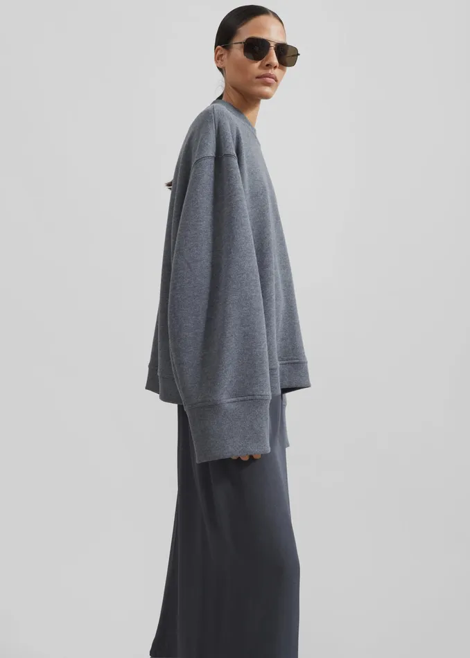 The Frankie Shop Loungewear Talia Sweatshirt 8211 Dark Grey 8211 Women
