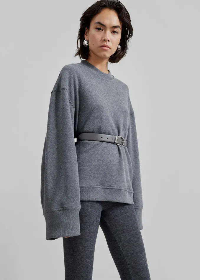 The Frankie Shop Loungewear Talia Sweatshirt 8211 Dark Grey 8211 Women