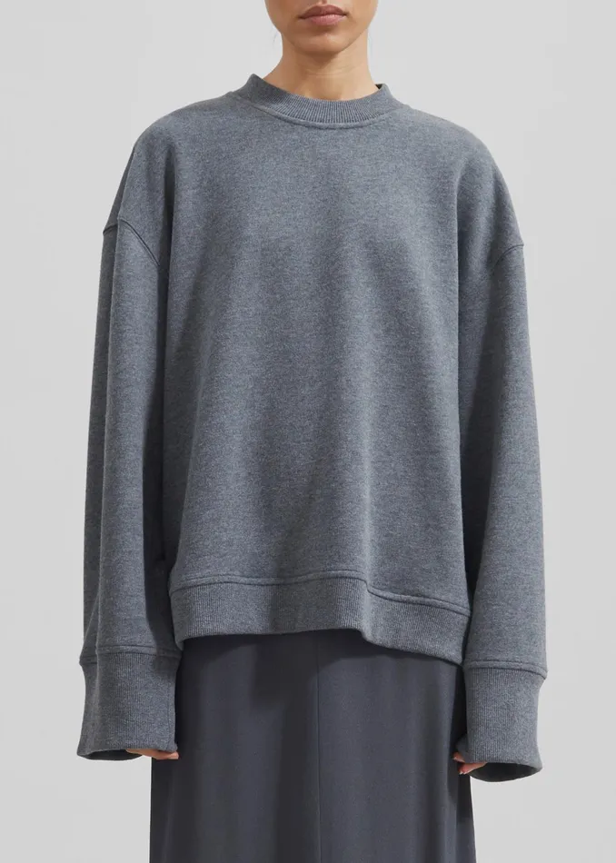 The Frankie Shop Loungewear Talia Sweatshirt 8211 Dark Grey 8211 Women