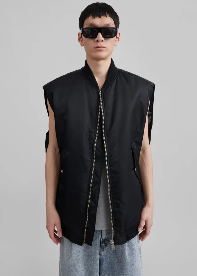 The Frankie Shop Outerwear Astra Sleeveless Jacket 8211 Black 8211 Men