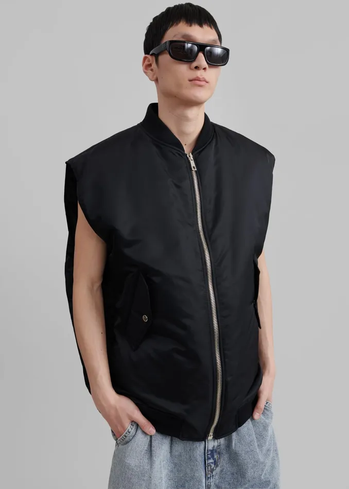 The Frankie Shop Outerwear Astra Sleeveless Jacket 8211 Black 8211 Men