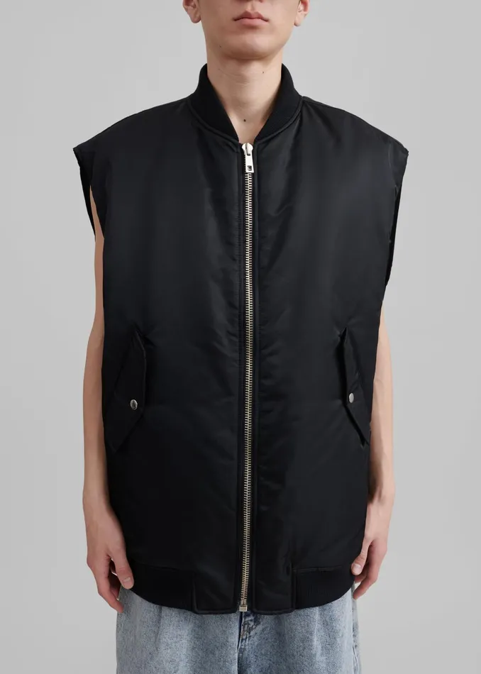 The Frankie Shop Outerwear Astra Sleeveless Jacket 8211 Black 8211 Men