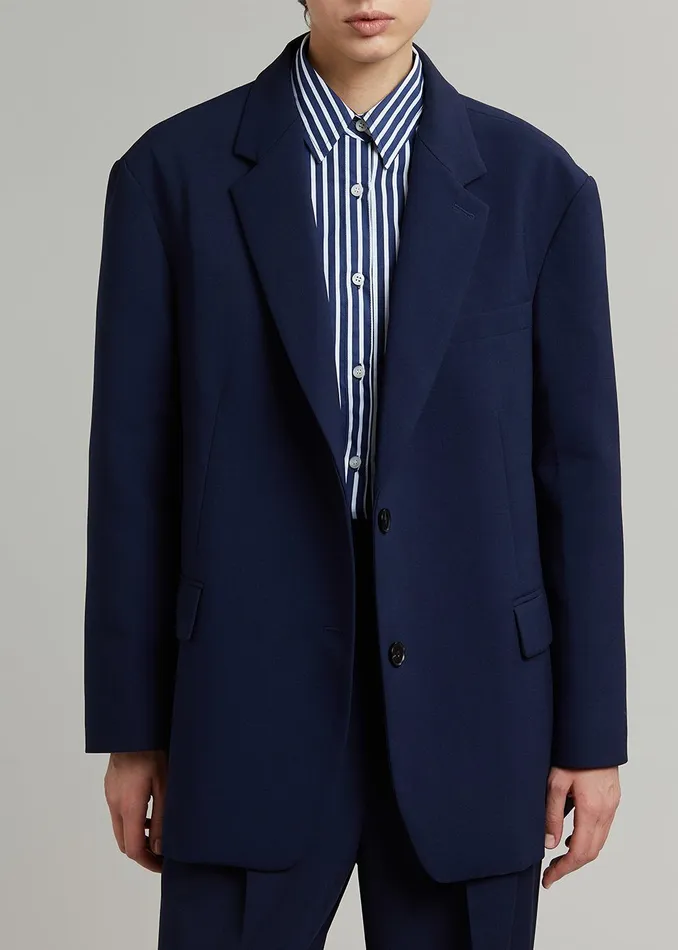 The Frankie Shop Outerwear Bea Blazer 8211 Midnight Blue 8211 Women