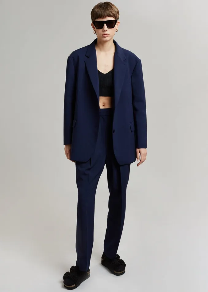 The Frankie Shop Outerwear Bea Blazer 8211 Midnight Blue 8211 Women