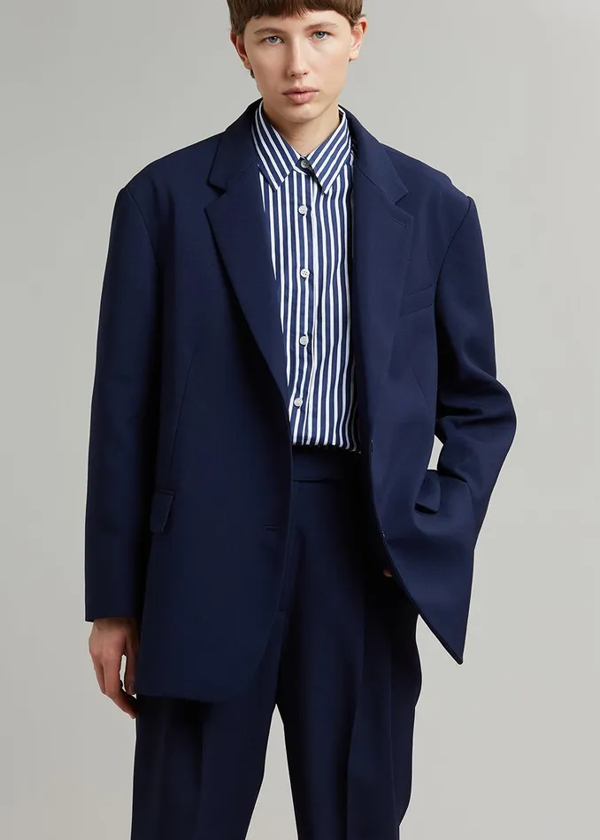 The Frankie Shop Outerwear Bea Blazer 8211 Midnight Blue 8211 Women