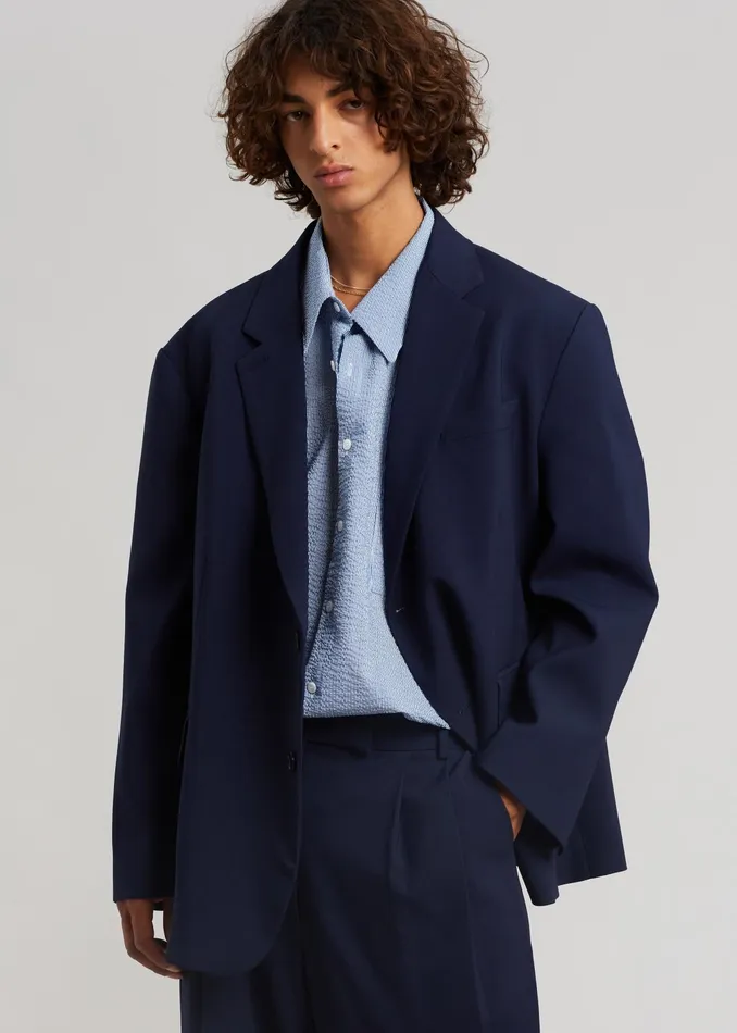 The Frankie Shop Outerwear Beo Blazer 8211 Blue 8211 Men