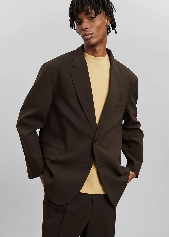 The Frankie Shop Outerwear Beo Blazer 8211 Dark Espresso 8211 Men