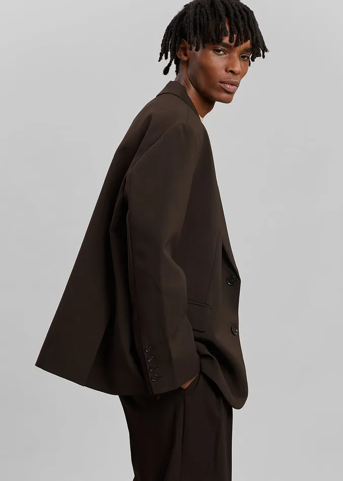 The Frankie Shop Outerwear Beo Blazer 8211 Dark Espresso 8211 Men