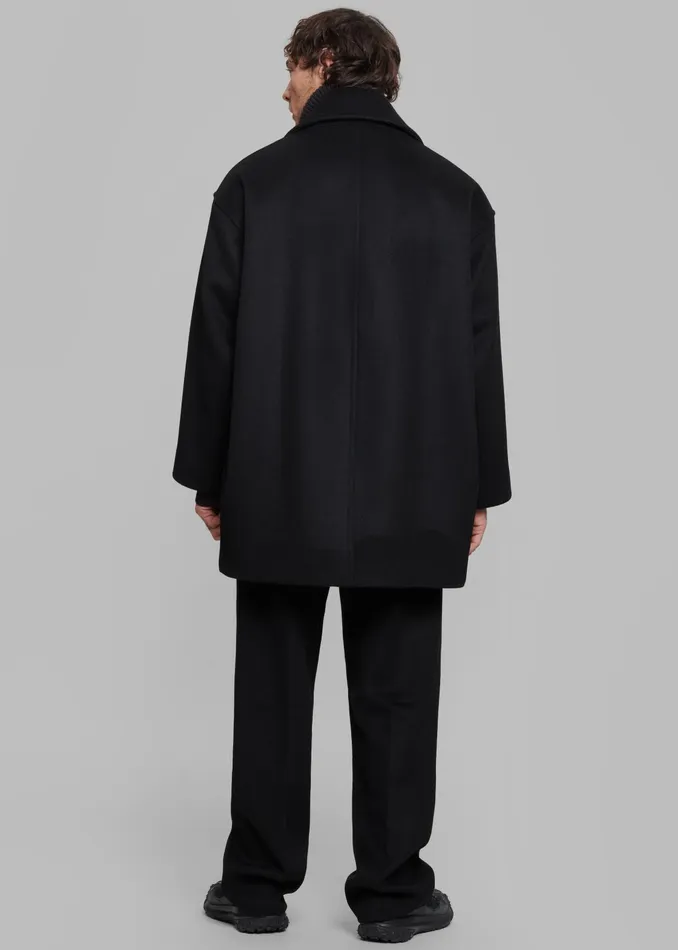 The Frankie Shop Outerwear Cooper Wool Peacoat 8211 Black 8211 Men