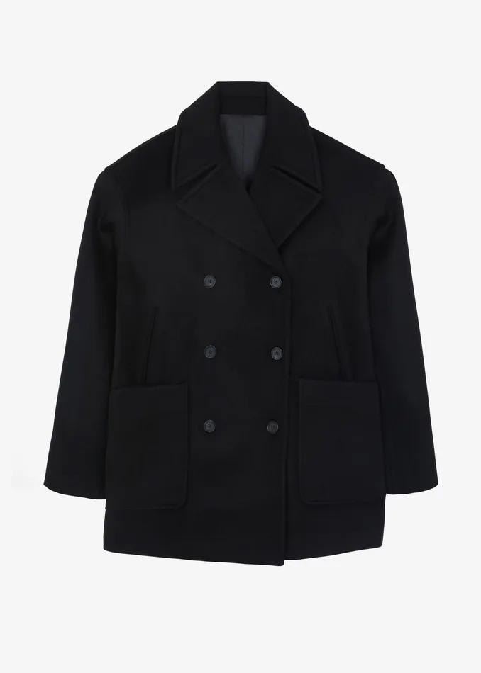 The Frankie Shop Outerwear Cooper Wool Peacoat 8211 Black 8211 Men