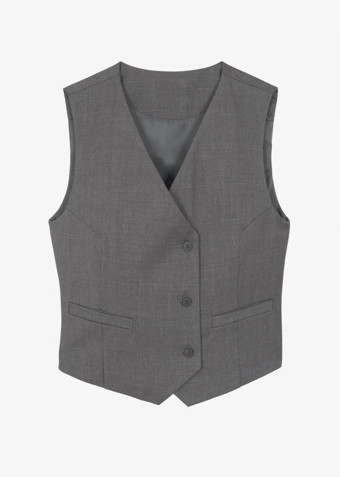 The Frankie Shop Outerwear Ivey Vest 8211 Grey Melange 8211 Women