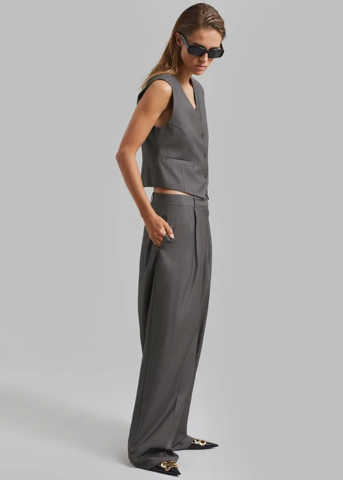 The Frankie Shop Outerwear Ivey Vest 8211 Grey Melange 8211 Women