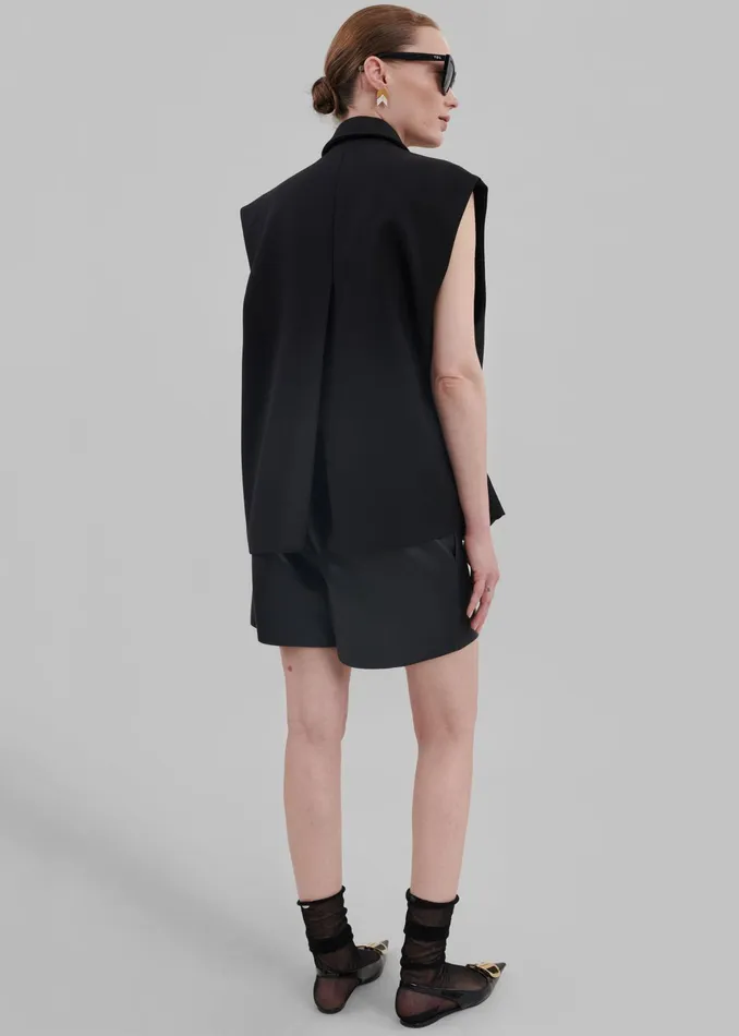 The Frankie Shop Outerwear Kace Boxy Vest 8211 Black 8211 Women