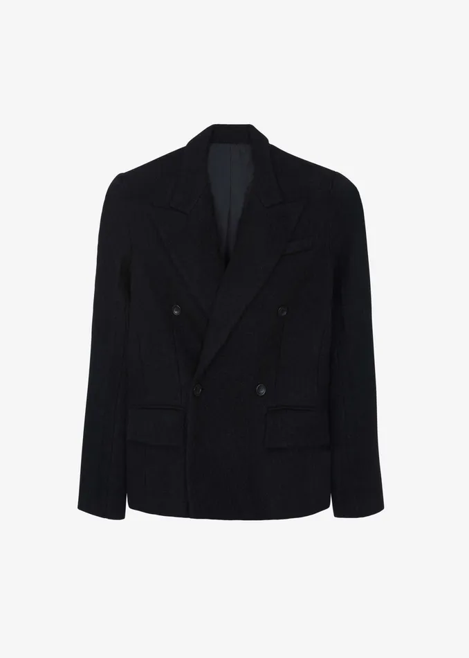 The Frankie Shop Outerwear Keira Double Breasted Wool Blazer 8211 Black 8211 Women