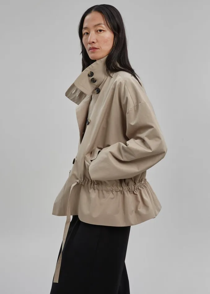 The Frankie Shop Outerwear Myro Drawstring Jacket 8211 Beige 8211 Women