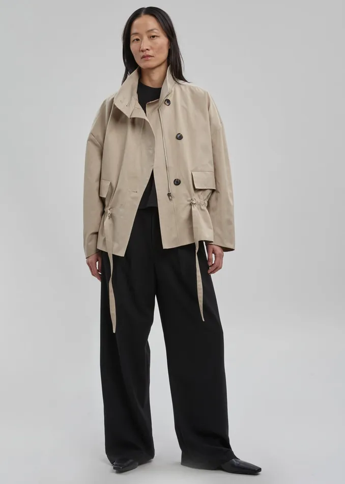 The Frankie Shop Outerwear Myro Drawstring Jacket 8211 Beige 8211 Women