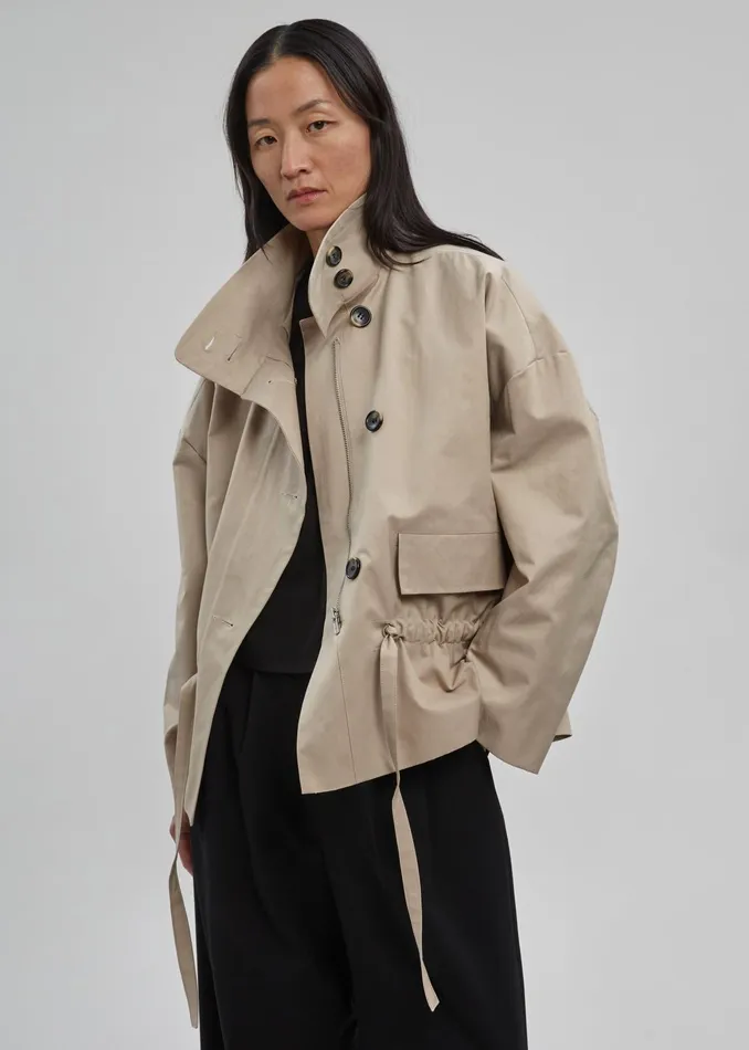 The Frankie Shop Outerwear Myro Drawstring Jacket 8211 Beige 8211 Women