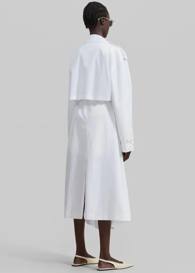 The Frankie Shop Outerwear Nara Trench Coat 8211 White 8211 Women