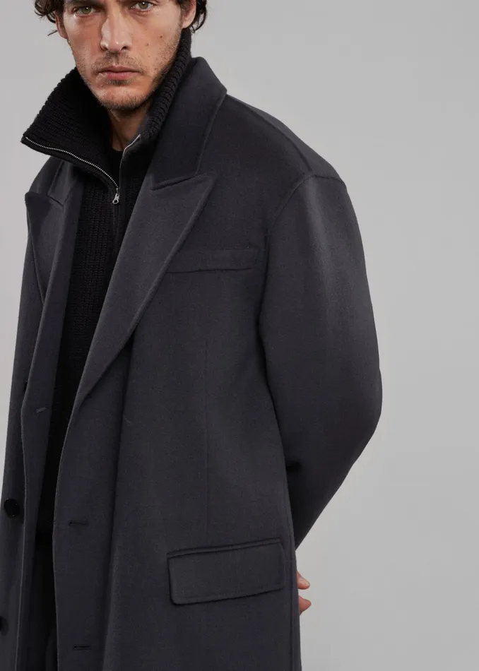 The Frankie Shop Outerwear Paxton Wool Coat 8211 Dark Grey 8211 Men