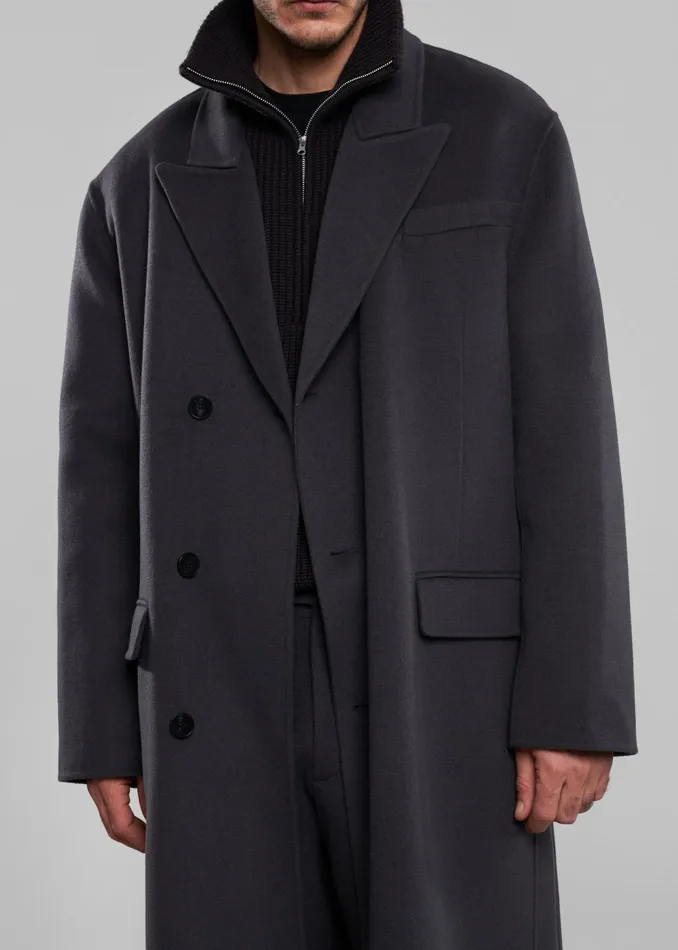 The Frankie Shop Outerwear Paxton Wool Coat 8211 Dark Grey 8211 Men