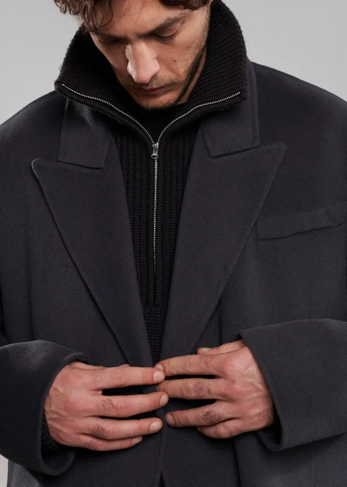 The Frankie Shop Outerwear Paxton Wool Coat 8211 Dark Grey 8211 Men